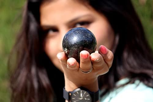 Jet nuimite 45 - 50 mm Kuglična sfera dragi kamen ručni isklesani kristalni oltar ozdravljenje pobožnog fokusa Duhovna čakra Jet International