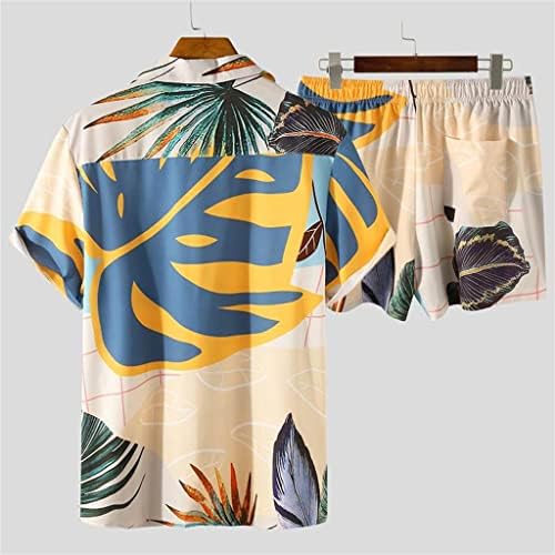 N / Ljeto Muška odjeća od plaže za plažu Print ovratnik kratkih rukava kratke hlače za odmor Ležerne prilike