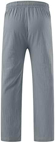 Meymia muške pamučne pantalone lagane čvrste boje srednjeg podizanja struka za struk Slim Fit pantalona
