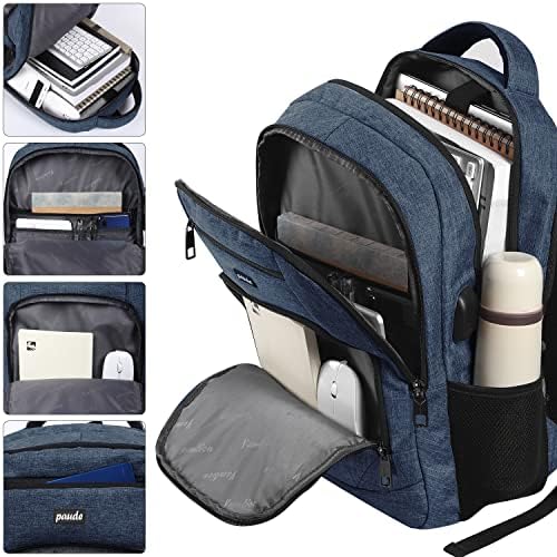 Paude Backpack škola, ruksak laptop, knjigovodbe za teen Boys 15.6 inčni kolektorski ruksak za putovanja u univerzitetskom poslovnom