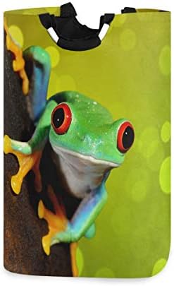 Alaza Red Eye Frog korpa za veš korpa velika kanta za odlaganje sa ručkama za poklon korpe, spavaću sobu, odeću