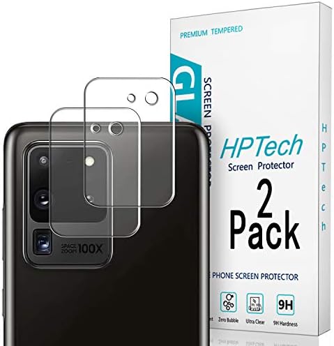Hptech 2-Pack zaštita stakla za sočiva kamere za Samsung Galaxy S20 Ultra kaljeno staklo za zaštitu ekrana, jednostavan za instalaciju,