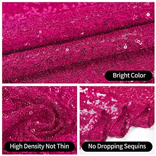 10×10ft Hot Pink Sequin & nbsp;pozadina zavjese, fuksija fotografija pozadina Glitter zavjese tkanina pozadina za Vjenčanje Party dekor
