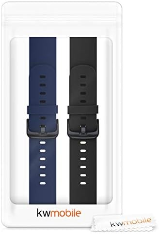KWMobile Watch Bands kompatibilni sa Huami Amasfit GTS / GTS 2 / GTS 2E / GTS 3 - Kaiševi set 2 zamjenska silikonska traka - crna