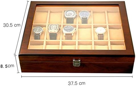 WYFDC 18 slotova kutija za sat drveni ručni sat Muškarci kutija za odlaganje sat / vitrina za sat pogodan Organizator sata