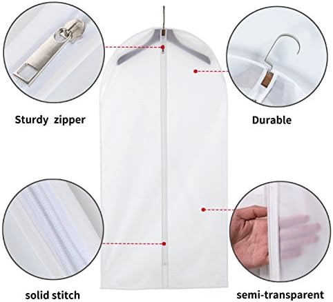 Mskitchen Clear Garment Bags navlake za odjeću štite prašinu za odlaganje plastičnih kesa za odjeću viseće kese za odjeću sa patentnim