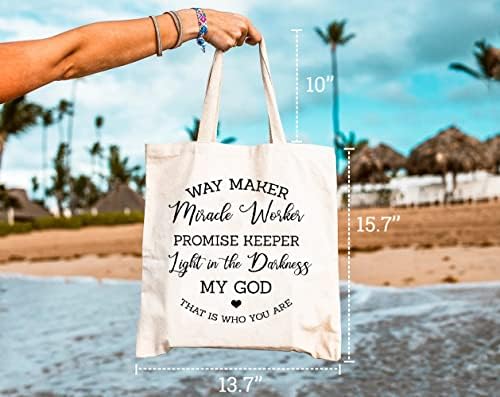 Gxvuis Waymaker Platnena torba za žene Christian Sveto pismo višekratne torbe za kupovinu preko ramena rade smiješne poklone