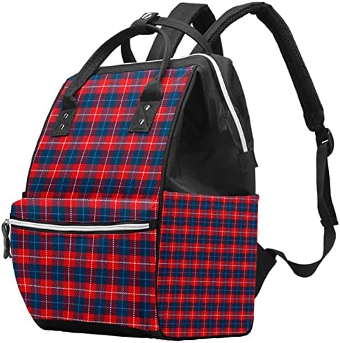 Guerotkr putnički ruksak, ruksak za torbu pelena, ruksak pelena, plavi crveni prugasti plašten uzorak