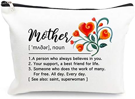 Cokosoxo mama Birthday Poklon šminka kozmetičke torbe Majčina definicija citat smiješna pamučna pamučna pamučna torbica za putokaz