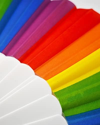 AMS Rainbow ručni ventilatori, pride Fan sklopivi ventilator za ruke, šareni ručni ventilator, plastični preklopni ventilator za muzičke