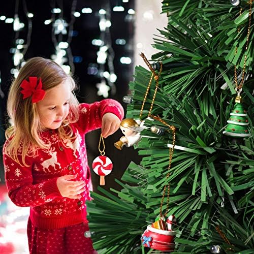Advent Calendar Božić odbrojavanje Advent Calendar sa 24 Hanging Tree Ornamenti, šareni Božić figurica za odmor čarapa Stuffers kamin