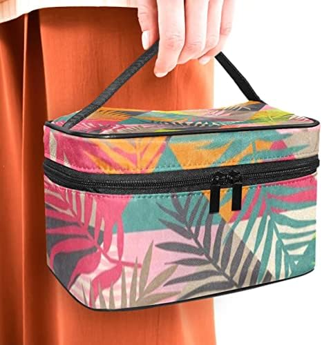 Kozmetičke vrećice za žene, torbe torbice šminkeri organizator za skladištenje šminke Djevojke, moderni šareni kvadratni listovi
