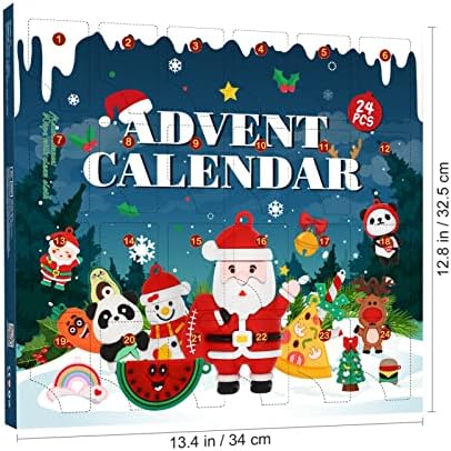 NUOBESTY 24kom Božić odbrojavanje Keychains Advent Calendar sa izuzetnim Lovely Doll key Rings Xmas Tree viseći privjesci Božić ukras