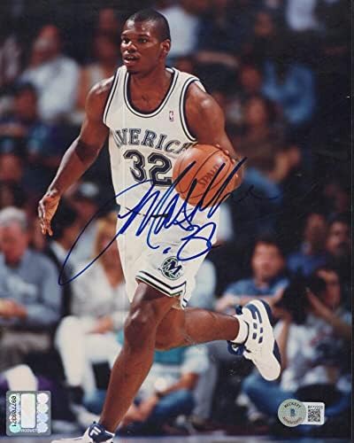 Jamal Mashburn Dallas Mavericks potpisan autogramirani 8x10 fotografija Beckett BF72225