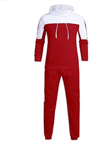 Muška jogging Trackits 2 komada odjeća Boja blok pulover dukseve hlače Sportski set Jesen Zima Casual Comfy dukset