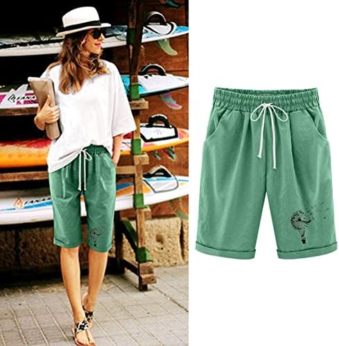LCEPCY Plus size pamučne kratke hlače za žene udobne prozračne ljetne kratke hlače za kratke kratke hlače