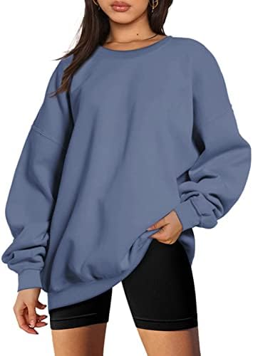 Prevelike dukseve za posade žene Fleece dukseri Y2K Odjeća posada pulover Ležerne prilike