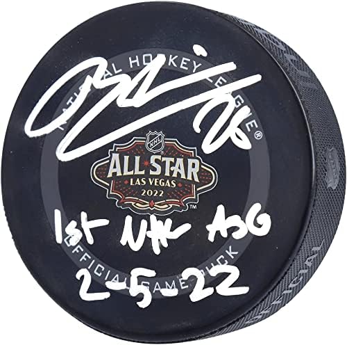 Rasmus Dahlin sa autogramom 2022 NHL All-Star Game zvanična igra pak sa natpisom 1st NHL ASG 2/5/22 - NHL pak sa autogramom