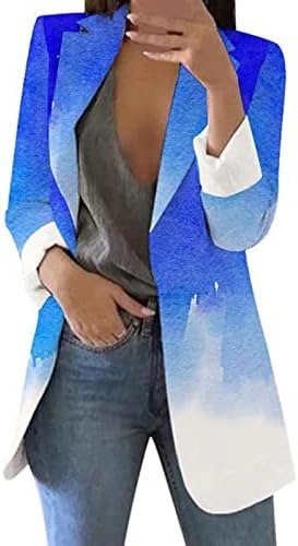 Ženski ispisani kardigan formalno odijelo dugih rukava Kaputa za blubulu za bluza bez kapuljača bez hoodie