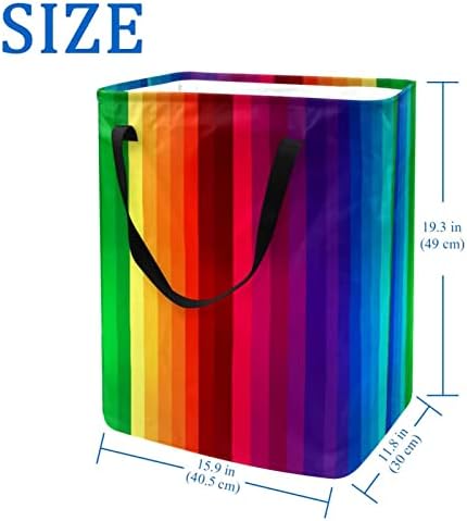 Šarene rainbow Painting Stripes Print sklopiva korpa za veš, 60L vodootporne korpe za veš kante za veš igračke skladište za spavaonicu