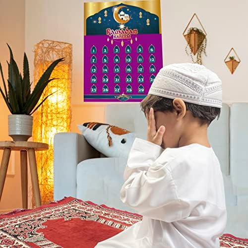 Ramadan Kalendar dekoracije, Ramadan odbrojavanje kalendar dekoracije za dom, 30 dan Islamski Advent Kalendar, Eid kalendar za djecu
