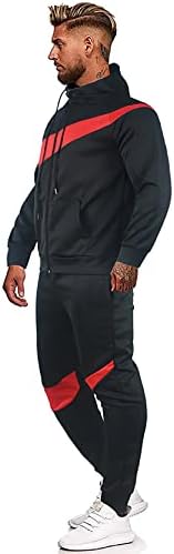 Ghngh muške staze 2 komada set outfit puni zip jogging dukseits activeweb sport odijelo crna l