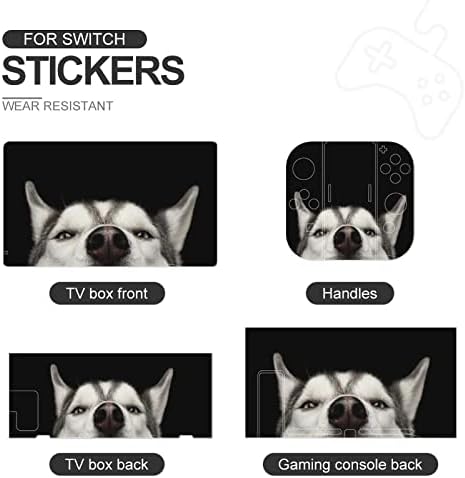 Smiješne Husky naljepnice za lice zaštitne naljepnice za Film personalizirana naljepnica s punim omotom kompatibilna s Nintendo Switchom