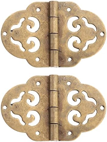 Doitool 2pcs Leptir nakit ormar za kućnu ljubimcu Antikni ladica Teška vintaža vrata šarke ormar u namještaju Drveni mesing za ormar