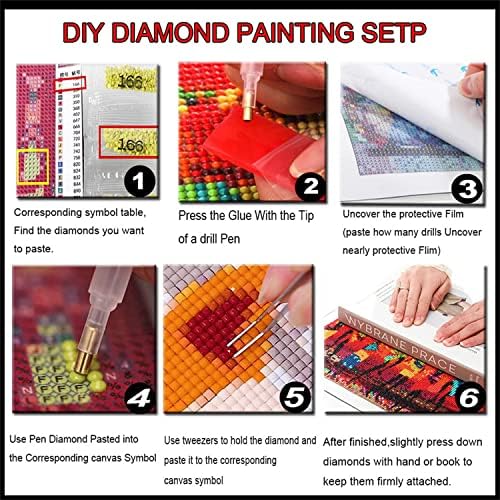 DIY 5D dijamantski Setovi za farbanje za odrasle, 5 kompleta/komada dijamantskog vezenja puna bušilica kristalni vještački dijamantski