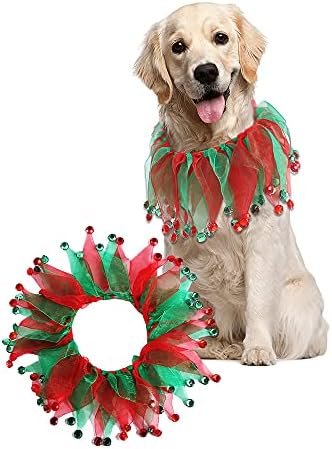 SFTYUFS Uklapanje pasa i mačaka Božićni prilagodljivi ovratnici za pse sa elastičnim opsegom Color ogrlica za kućne ljubimce za kućne