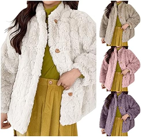 Zimska odjeća za žene zimski zgušnjavani plišani kaput od punog boja casuni džep toplo labavi kaputi