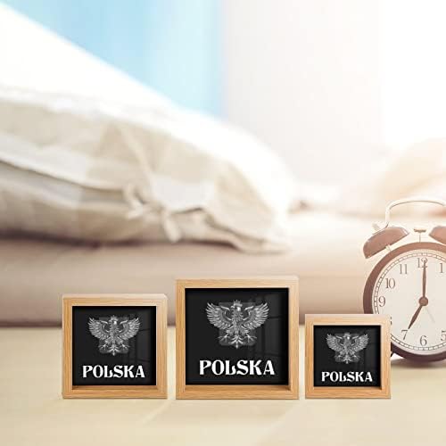 Poljska zastava s polish orao drvenim okvirom za slike od 3 postavljena okvire za fotografije sa staklom za kućni offcce Decor Decrect