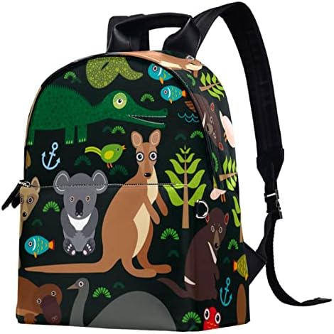 VBFOFBV putni ruksak, backpack laptop za žene muškarci, modni ruksak, crtana životinja koala krokodil medvjed papagaj