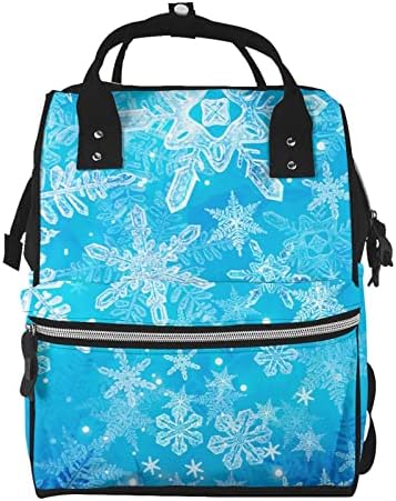 Ruksaci koji mijenjaju pelene za mamu božićne-3D-ledene-snježne pahuljice putničke torbe za knjigu Pervice Back Pack