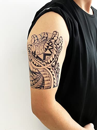 Kotbs 15 listova Tribal Totem Tettoay rukav tetovaže za muškarce, 5 listova pune ruke naljepnica za tetovažu i 10 listova naljepnica