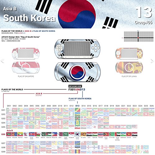Sony PSP-E1000 / E1004 Dizajn kože Zastava Južne Koreje Naljepnica naljepnica za PSP-E1000 / E1004