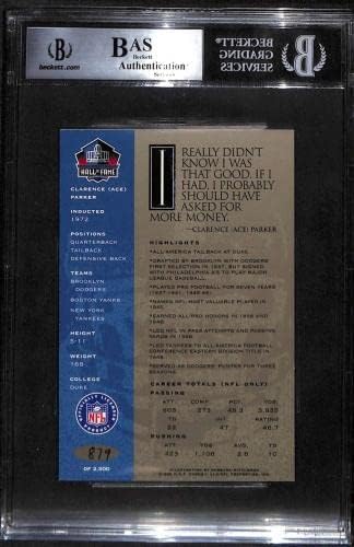 80 ACE Parker - 1998 Ron Mix Hof Platinum Autos Fudbalske karte BGS Auto - autogramirani fudbali
