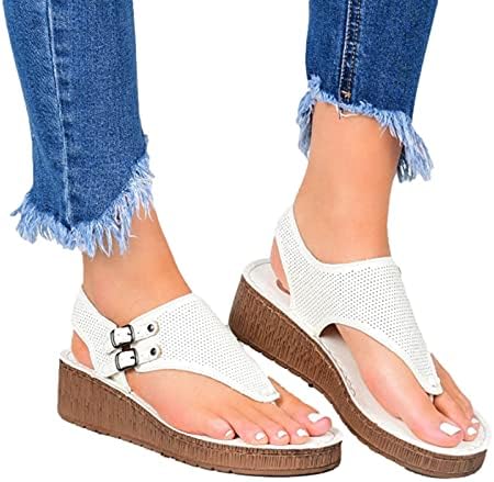 Ravne sandale za žene udobne Dressy v japanke sandale Wedge Sandal V tange Sandal