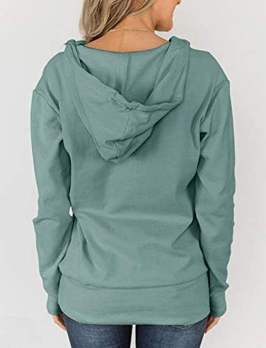 Fallorchid ženski dugi rukav Tors Quarter Zip pulover Duksevi Ležerne dukseve sa džepom