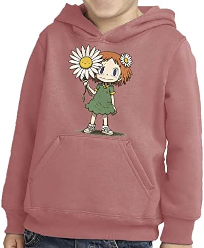 Cvjetni dizajn Toddler Pulover Hoodie - Djevojka Art Sponge Fleece Hoodie - Print Hoodie za djecu