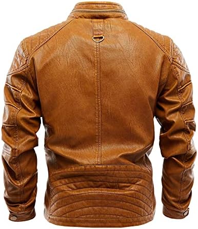 Kožna jakna za muške kaputa za moto modna vintage plus veličina zimske umjetne kožne bomberne jakne stilski modernu umjetnu kožu običnom