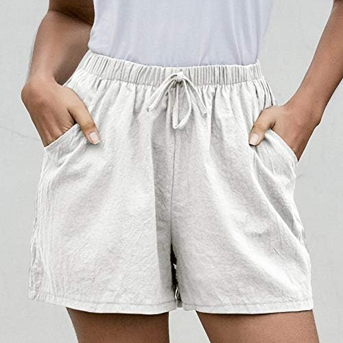 LEPPCY CALESTString elastični struk Comfy pamučne kratke hlače za žene Atletski saloni za plažu za kratke hlače