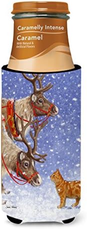 Caroline's Wires ASA2015MUK Reindeers & CAT Ultra Hugger za tanke limenke, može li hladnjak rukav zagrliti rukav za piće rukav za