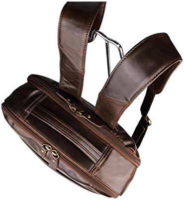 Lhllhl kožni ruksak Vintage kožni smeđi ruksak Vegan Travel College za žene i muškarce