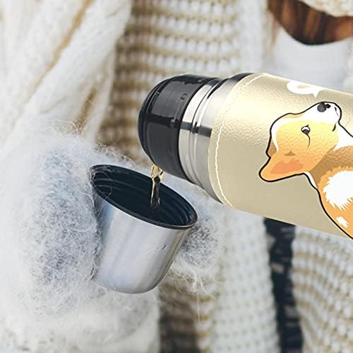 Vakuum izolirana od nehrđajućeg čelika, pas corgi životinjski print Termos boca vode za vruće i hladne napitke djeca odraslih 17 oz
