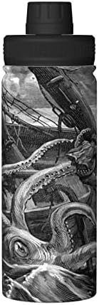 Boca vode podvodna-životinja-morska čudovišta 18 oz Izilirana cijevi od nehrđajućeg čelika sa širokom tikvicom s nepropusnim izljev