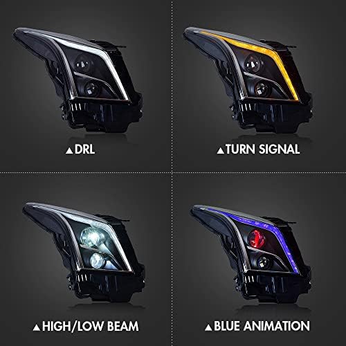 Nova prednja lampa za 2013-2019 Cadillac ATS sklop farova ATS-L dodatna oprema Demon eye projektor plava prilagođena zamjena Led sekvencijalni