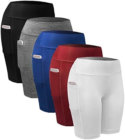 Andongnywell ženske sportske kratke hlače visokog struka rastezljive ženske pantalone za jogu džepne pantalone sa šavovima vruće pantalone