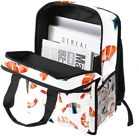 Tbouobt Putni ruksak lagani laptop Ležerni ruksak za žene Muškarci, Vodeni kolor Sushi