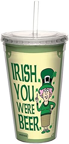 Pozdrav bez drveta 16-unca Cool Cup sa slamom za višekratnu upotrebu, tetka Irski kiselini bili ste pivo